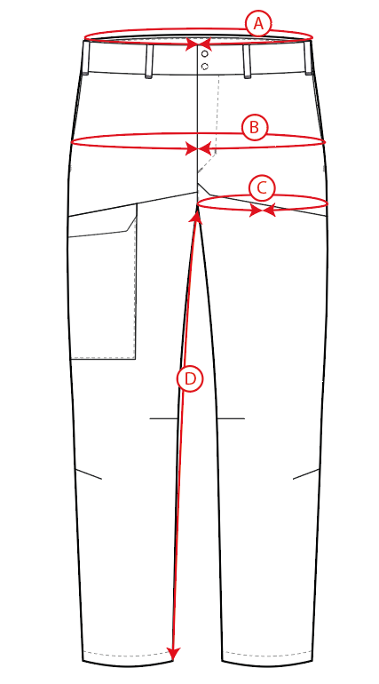 Houdini Måttguide M´s Go Pants