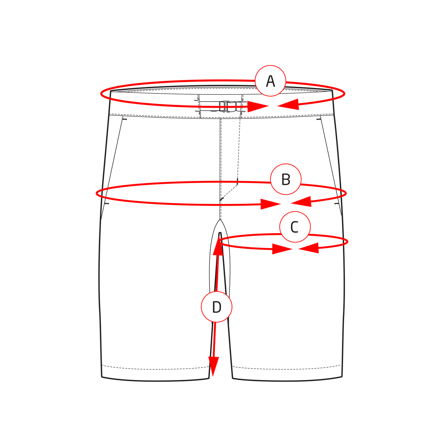 Houdini Måttguide M´s Wadi Shorts